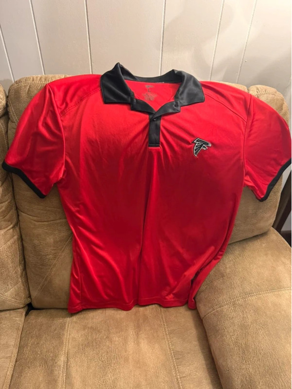 Atlanta Falcons Polo Shirt Member Exclusive Men's Large 2023 Red NFL ATL